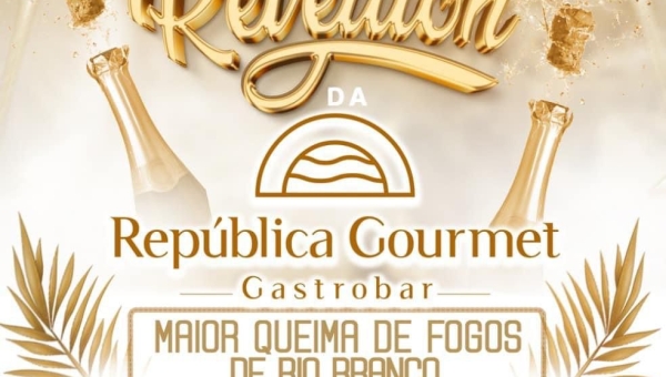 O melhor Réveillon de Rio Branco é na República Gourmet Gastrobar, com vista privilegiada para a queima de fogos